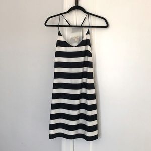 Jcrew Blue and White Striped Slip Dress